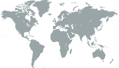 Obraz na płótnie Canvas World map. Silhouette map. 