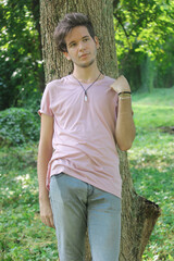 Young latin man thinking in sex
