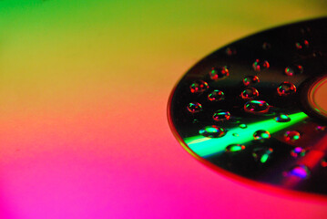 CD disc and droplets