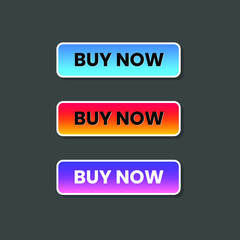 Fototapeta premium Buy now shopping offer web buttons icon design vector
