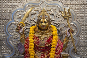 Fototapeta premium Skandmata navratri mata statue in mandir
