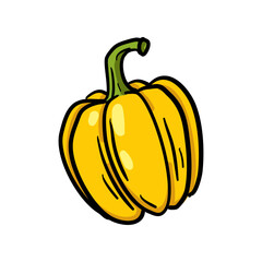 Vector illustration, pepper isolated on white background.