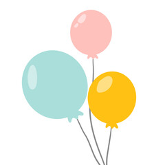Vector illustration, balloons isolated on a white background.
