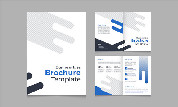 Business idea brochure template design with multipurpose use