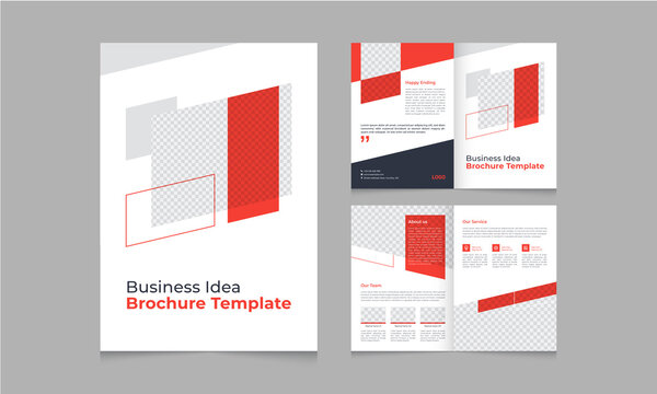 Modern business idea bifold brochure template
