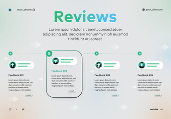 The concept of testimonials and user reviews. User reviews on the Internet. The concept of evaluating the experience of customer reviews. Used for web banner, chart. Vector infographic template. EPS10