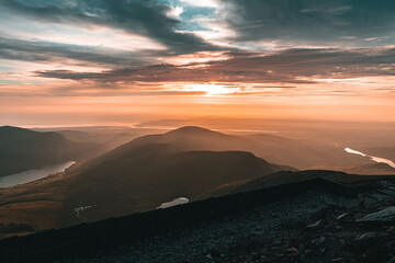 Snowdon Peak at Sunset