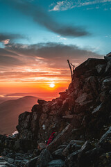 Snowdon Peak at Sunset