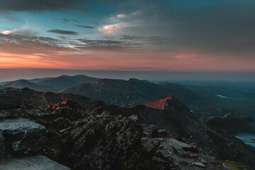 Snowdon Peak at Sunset