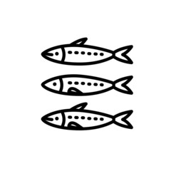 sardine icon vector design outline icon