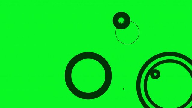 Raindrops template. Green screen basic flat animation. Motion with seamless loop