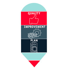 QIP - Quality Improvement Plan acronym. business concept background.  vector illustration concept with keywords and icons. lettering illustration with icons for web banner, flyer, landing pag