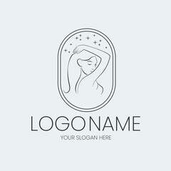 Beauty Face Lotus Logo Design Vector