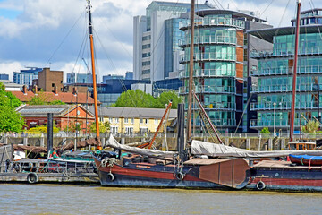 London; England - may 5 2019 : Thames river cruise
