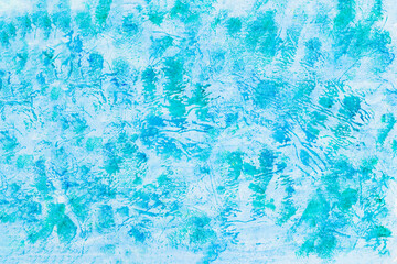 Abstract hand draw watercolor background. Blue green watercolor colors, stains, winter holiday concept