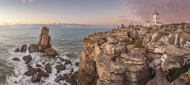 Nau dos Corvos (Crows) with view to Berlengas and Carvoeiro Lighthouse
