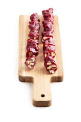 Churchkhela is a traditional Georgian cuisine candle-shaped candy