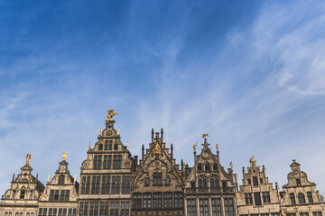 Historical architecture in Antwerpen city, Belgium