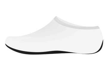 White swim sock. vector illustration