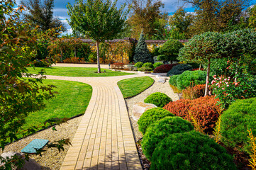 Landscape design of the yard