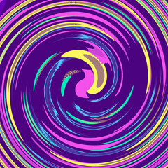 Abstract illustration for design. Multicolored swirl on a lilac background.