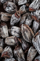 Food photography texture dried persimmon