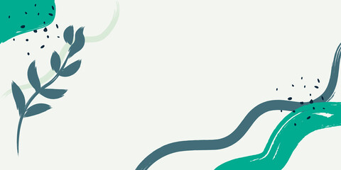 Trendy abstract square art templates with floral and geometric elements. Suitable for social media posts, mobile apps, banners design and web/internet ads. Vector fashion backgrounds.