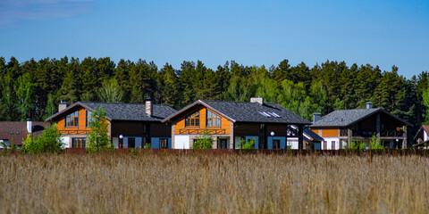 The image of a cottages in Protvino, Russia