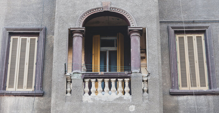 Egyptian House Architecture, old house balcony view
