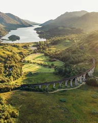 Foto auf Acrylglas Glenfinnan-Viadukt Glenfinnan Viaduct also known as Harry Potter Bridge in East Scotland, United Kingdom