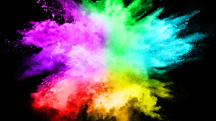 Colored Dust Exploding Backdrop