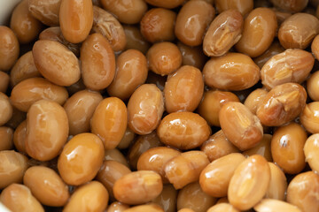 Fresh natto on monochrome background