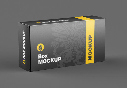 Flat Cardboard Box Mockup