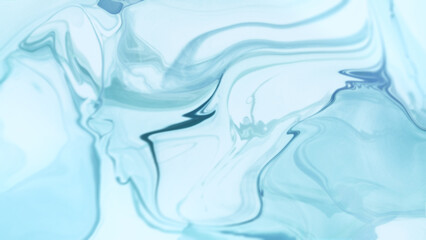 Fototapeta na wymiar Liquid azure smoke abstract digital art background