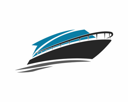 Yacht Ship logo Template. Design Concept Vector Icon on a White Background.