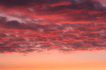red sunset sky