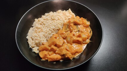 Fait maison - Curry rouge et céréales