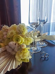 beautiful delicate flowers in a beautiful bouquet.