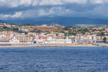 Fototapeta na wymiar View of port in Reggio di Calabria.