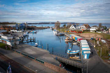 the small harbor of Niendorf at the Baltic Sea