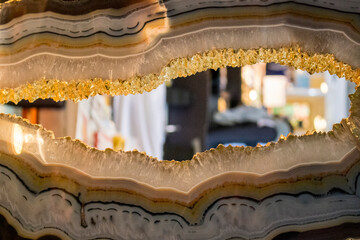 Full frame of colorful gemstones texture. Natural mineral stones close up