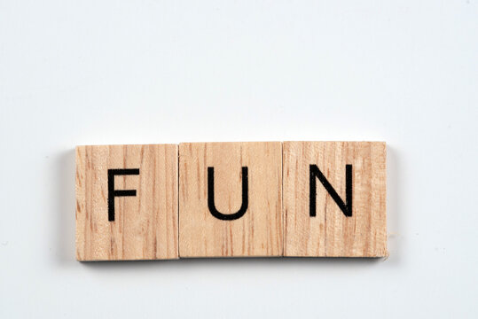 wood blocks with word fun