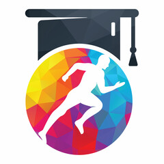 Running and Marathon Logo Vector Design. Running man vector symbol.	