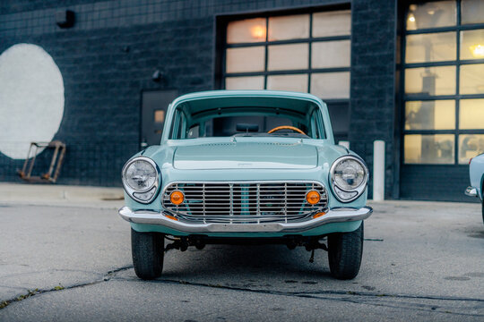 Vintage Blue Japanese Sports Car