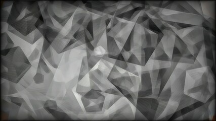 Cubes and triangles hand draw digital art illustration