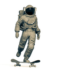 astronaut is skating