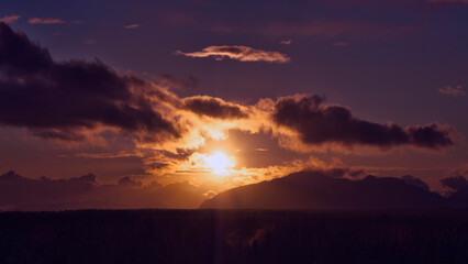 Sunset after a storm in Southeast Alaska.
