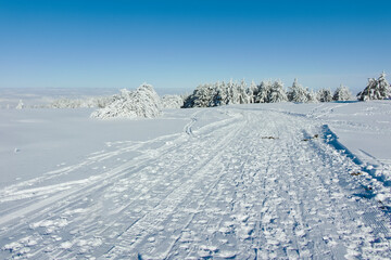 Fototapeta na wymiar Amazing Winter landscape of Vitosha Mountain, Bulgaria