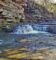 waterfall in the mountains