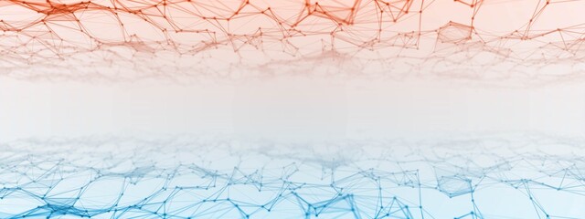 Abstract background frame. Digital network technology design. Pattern plex lines and dots, particles. Science. Information field. Fire and ice. Connection threads. LED strip. Poster business, medicine